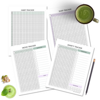 Wellness Planner Printable (23 pages) - PDF Instant Download and Print