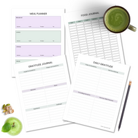 Wellness Planner Printable (23 pages) - PDF Instant Download and Print
